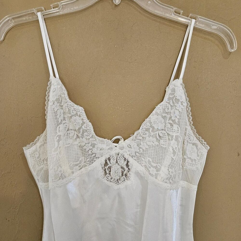 vintage coquette cottagecore white lace slip dress